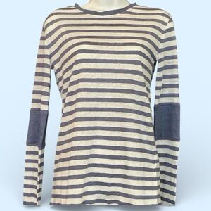 Current/Elliott ‘The Hallan’ Striped Long Sleeve Top l Size 0 (XS)